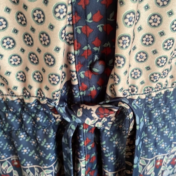 Vintage 80s Boho Floral Print Dress - Picture 5 of 11